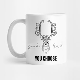 Hopeful Reindeer Good or Bad? You Choose Christmas Gifts Christmas Anticipation Christmas List Santa Claus Mug